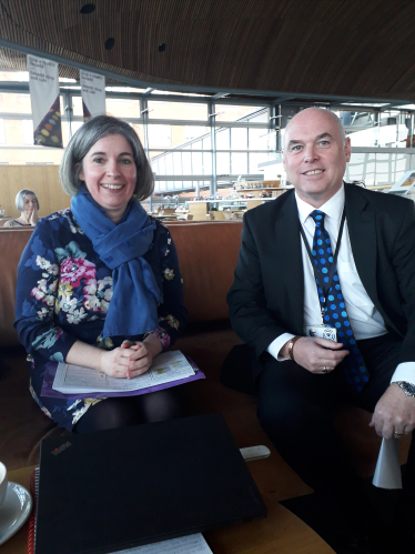 Paul with Rachel Lewis-Davies of NFU Cymru